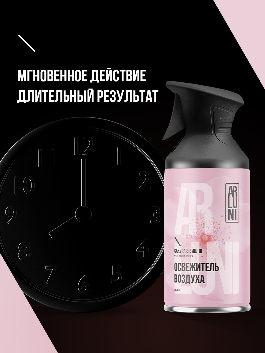 ARLUNI освежитель воздуха Ароматизация, аромат сакура, вишня 250 мл