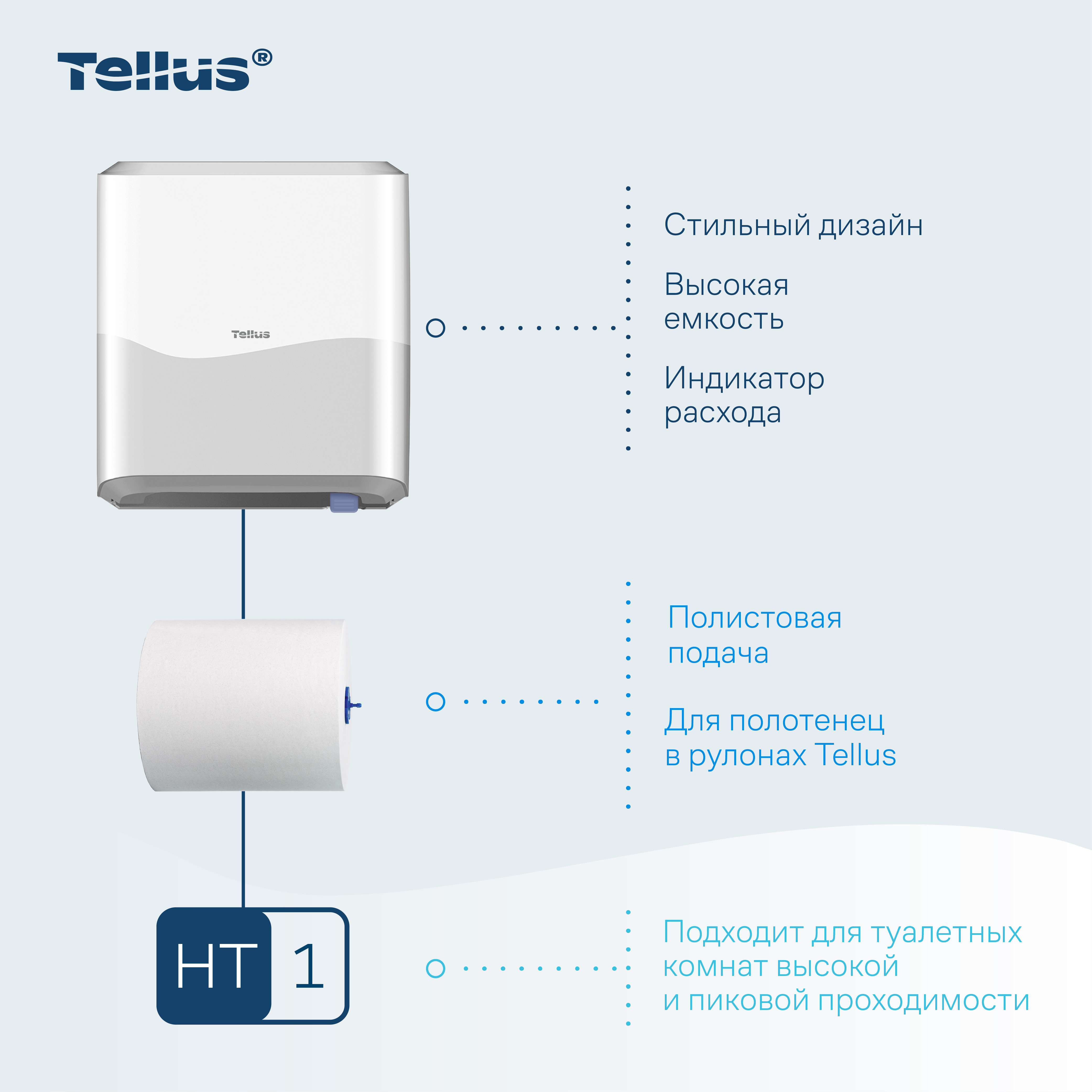 Tellus Matic Solution® диспенсер для полотенец в рулонах 
