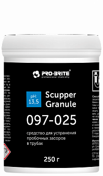 Скаппер гранула(Scupper-Granule) 0,25л Средство для устранения пробочных засоров в трубах/10 шт