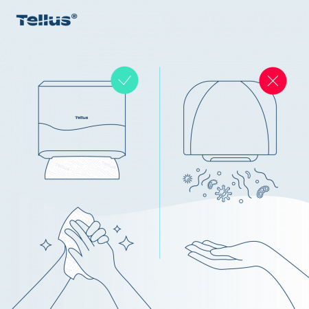 Tellus мини-диспенсер для листовых полотенец моносложения, черный
