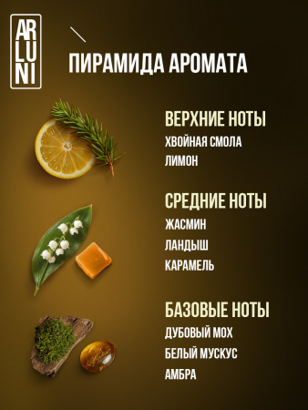 ARLUNI освежитель воздуха ароматизация, аромат янтарь и дубовый мох 250 мл